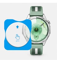 Huawei Watch GT6 46mm Uyumlu Kolay Takılabilir Takma Aparatlı Temperli Cam Ekran Koruyucu
