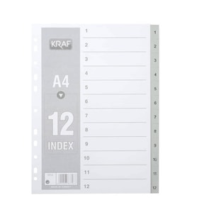 Kraf Separatör 1-12 Rakamlar 