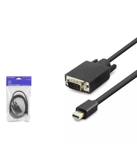 Hadron HDX7802 Mini DisplayPort to VGA Görüntü Dönüştürücü Kablo 1.8 Metre - Siyah - 1 ADET