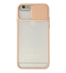 Durukar® iPhone 6 Plus Kılıf Palm Buzlu Kamera Sürgülü Silikon - Pembe
