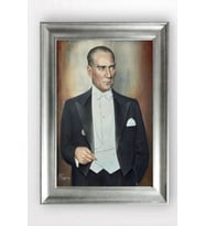 Gümüş Çerçeveli Atatürk Tablo a849