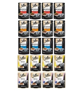 SHEBA Pouch Karışık Paket Sığır-ton-tavuk-somon-hindi Yetişkin Kedi Yaş Maması 85 gr (20 ADET)