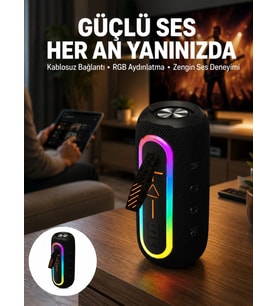 Bluetooth Hoparlör Uzun Pil Ömrü Taşınabilir Yüksek Ses Kaliteli Yeni Nesil