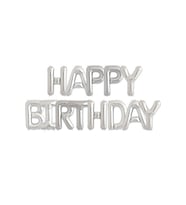Happy Birthday Yazılı Harf Folyo Balon 16 Inç 40 cm Gümüş