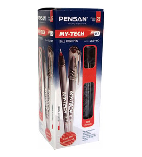 Tükenmez Kalem Kırmızı Renk 12 Adet 0.7mm Pensan My-Tech Tükenmez Kalem 0.7mm Kırmızı 12 Adet Pensan 2240