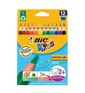 Bic Kids Evolution Jumbo Üçgen Kuru Boya Seti 12 Renk