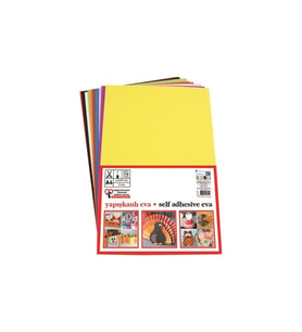 Puti Eva Yapışkanlı Eva 20x30 Cm 2 mm Karışık Renk 10 Lu