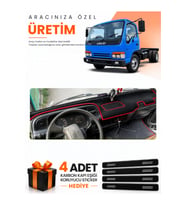 ISUZU NKR WIDE (1997-2005) Uyumlu Torpido Koruma Örtüsü Oto Kılıfı - Siyah Kırmızı