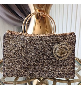ChicLookDesign Gold Saplı Işıltılı Clutch&Portföy Çanta