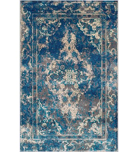 Eliana Home Baskılı, Yıkanabilir Kaymaz Taban Salon Halısı LNA0791 100x150 cm (Lacivert)