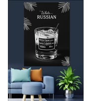 Rus Votkası Retro Afiş Dekoratif Kanvas - Mdf Ahşap Tablo