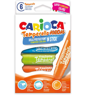 Carioca Temperello Stick Poster Boyama Kalemi Fosforlu 6'Lı