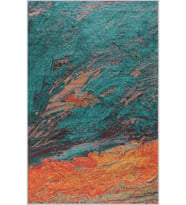 Eliana Home Baskılı, Yıkanabilir Kaymaz Taban Salon Halısı LNA1201 100x150 cm (Yeşil)