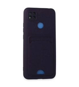 Xiaomi Redmi 9C Kılıf Kelvin Kartvizitli Silikon - Derin Mor