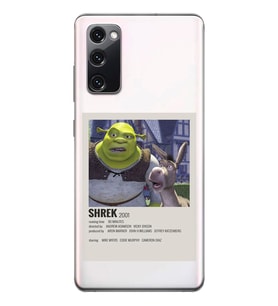 Samsung Galaxy S20 FE Uyumlu Shrek Minimalsit Poster Desenli Şeffaf Telefon Kılıfı
