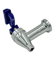 Semaver İle Uyumlu Musluk Göstergesiz, İçten Dişli, Basmalı, Demir, Mavi Saplı, Kayalar Kazan ve Çaycı Musluğu 7,5cm