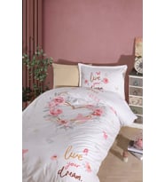 Clasy Genç Ranforce Tek Kişilik Nevresim Takımı Dream Bej