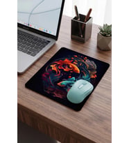 SonicTouch Ying Yang Koi Balığı Kaymaz Taban Pürüzsüz Yüzey Gamer Oyuncu Mouse Pad 17x21cm