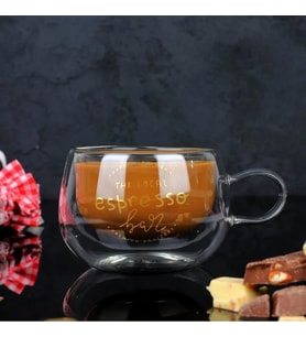 Perotti 13801 Çift Cidarlı 280 Ml Espresso Cam Kupa