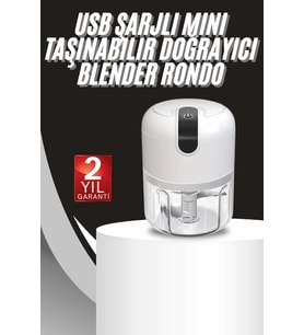 Mini Doğrayıcı Rondo Taşınabilir Mini El Blender Paslanmaz Çelik