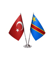 Demokratik Kongo Cumhuriyeti İkili Masa Bayrağı