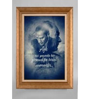 Çerçeveli Paspartulu Atatürk Tablo a253 (Gold)