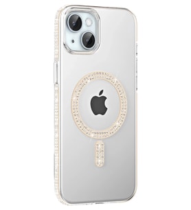 Mey İthalat® iPhone 14 Move Taşlı Magsafe Kapak - Pembe