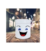 Gülümseyen Yüz Emojisi Baskılı Seramik Küllük Kül Tablası-32015