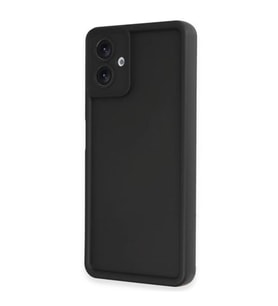 Coverzone Samsung Galaxy A06 uyumlu Kılıf Parlak, Tek Renkli Yüzey Dayanıklı Malzeme & Tam Koruma Redolent Kılıf Samsung Galaxy A06 ile uyumlu Kılı Ergonomik Kavrama Kolay Erişim Kapak Siyah