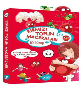 Kırmızı Topun Maceraları 1. Sınıf Renkli Heceli Düz Yazı 10 Kitap