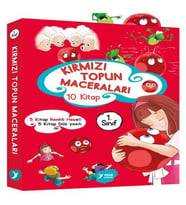 Kırmızı Topun Maceraları 1. Sınıf Renkli Heceli Düz Yazı 10 Kitap
