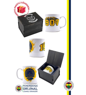 Fenerbahçe Kupa Orijinal Lisanslı, Özel Ahşap Kutulu (Sarı-Lacivert)