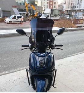MOTOCAM Yuki Gentle 110 Ön Cam 2025-2026 Model 44cm Siyah Renkli 4mm APARATSIZ