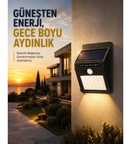144 Led'li Geniş Aydınlatma Alanına Sahip Güneş Enerjili Güvenlik Lambası
