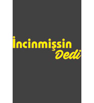 Incinmişsin Dedi Oto Sticker Sarı 25*8 Cm