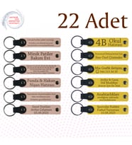 Pudra & Sarı, 22’li Set, Şirket Açılış Törenine Değer Katan Hediye, Tarih ve İsimli Deri Hatıra