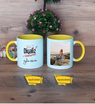 Diyaliz Hemşiresi Kupa Bardak Sarı Fotoğraflı Tıp Bayramı Hediyesi Hemşireler Günü Hediyesi