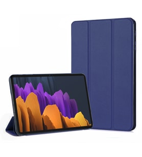 Microsonic Samsung Galaxy Tab S8 Plus X800 Kılıf Slim Translucent Back Smart Cover Lacivert