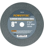 Powertec 15516 Alüminyum Oksit Taşlama Çarkı 36 Kumlu, 20,32 Cm X 2,54 Cm 1,52 Cm Mil