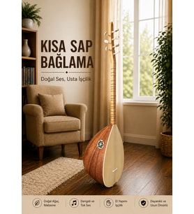 Piarro  Maun Ağacı Kısa Sap Bağlama Mat Cila ( Taşıma Çantası Hediye )