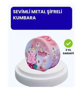 Mey İthalat® Çocuk Para Kasası Anahtarlı Güvenli Tasarruf Kutusu