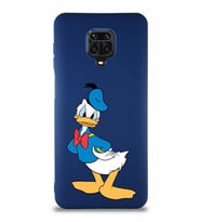 Xiaomi Redmi Note 9S Soft Premier Kapak Donald Duck-D Tasarımlı Silikon Kılıf - Lacivert (Şeffaf)