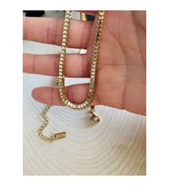 GOLD RENK KARELİ ZİNCİR KOLYE ÇELİK ACR9381