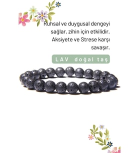 Lav Doğal Taş Bileklik ( Stres Alır ) 8 Mm Aa Kalite