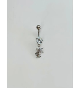 Çiçek Detaylı Göbek Piercing - Pg0110