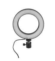 Ring Light Youtuber Tictok Makyaj Işıklı Telefon Tutucu M-16 + 2.2m Tripod (Siyah)