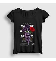 Presmono Kadın Siyah Romantic Sculpture Art Sanat T-Shirt 450103tt
