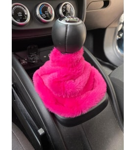 Yumuşak Peluş Vites Körüğü Vites Süsü Fuşya Pembe