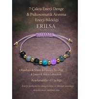 Sertifikalı Lila 7 Çakra Denge Enerji Uyum Psikosomatik Arınma Enerji Bilekliği – Doğal Taş Şifa (Çok Renkli)
