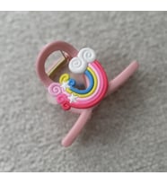 Pudra Gökkuşağı Mandal Kız Çocuk Tokası (Pudra Pembe)